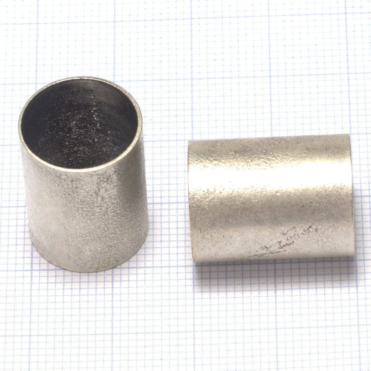 Silver plated brass tube 6 pcs 15x20mm (hole 14mm) 1898