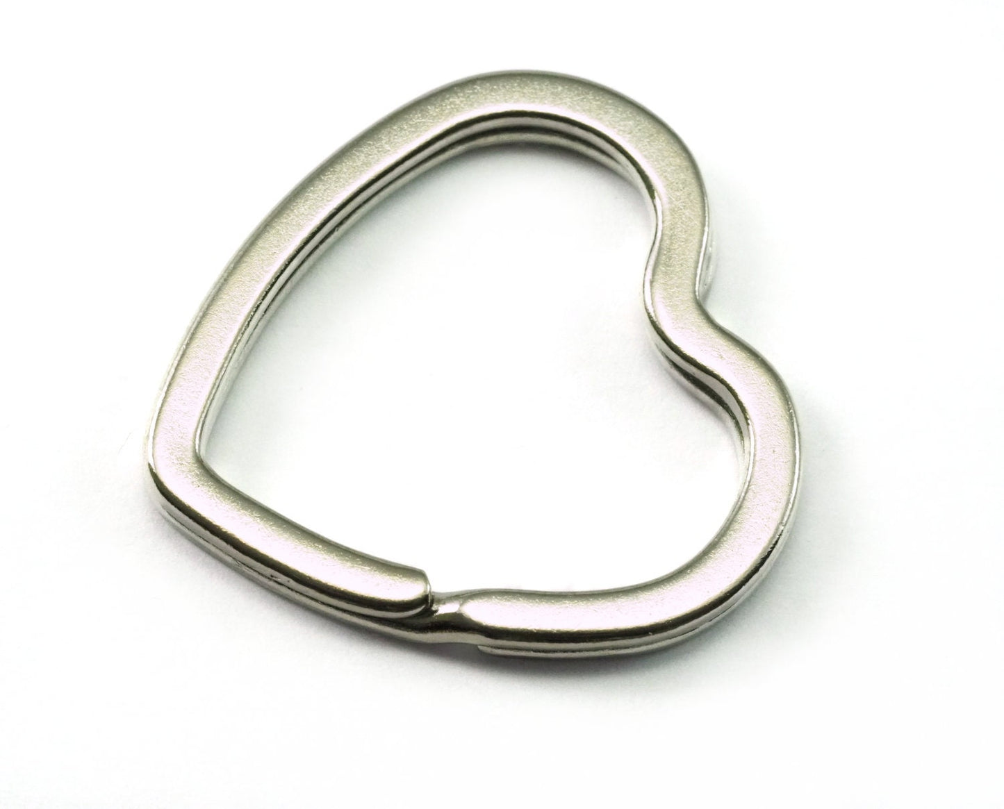 Key Ring split heart shape key rings Silver tone iron 31mm 1999