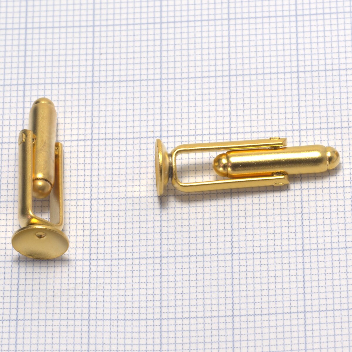 Cufflink blank, gold plated brass with 8mm setting 1946-1837-101