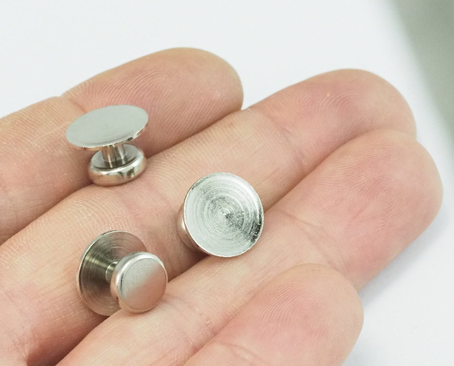 12x8mm nickel plated cufflink brass studs, shirt collar tuxedo stud, industrial 1008