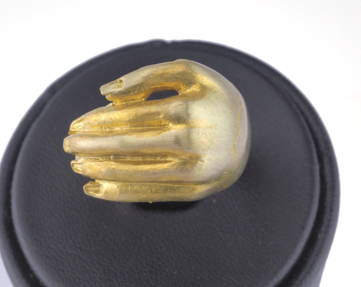 Hand Adjustable Ring Raw brass (18mm 8US inner size) OZ2739