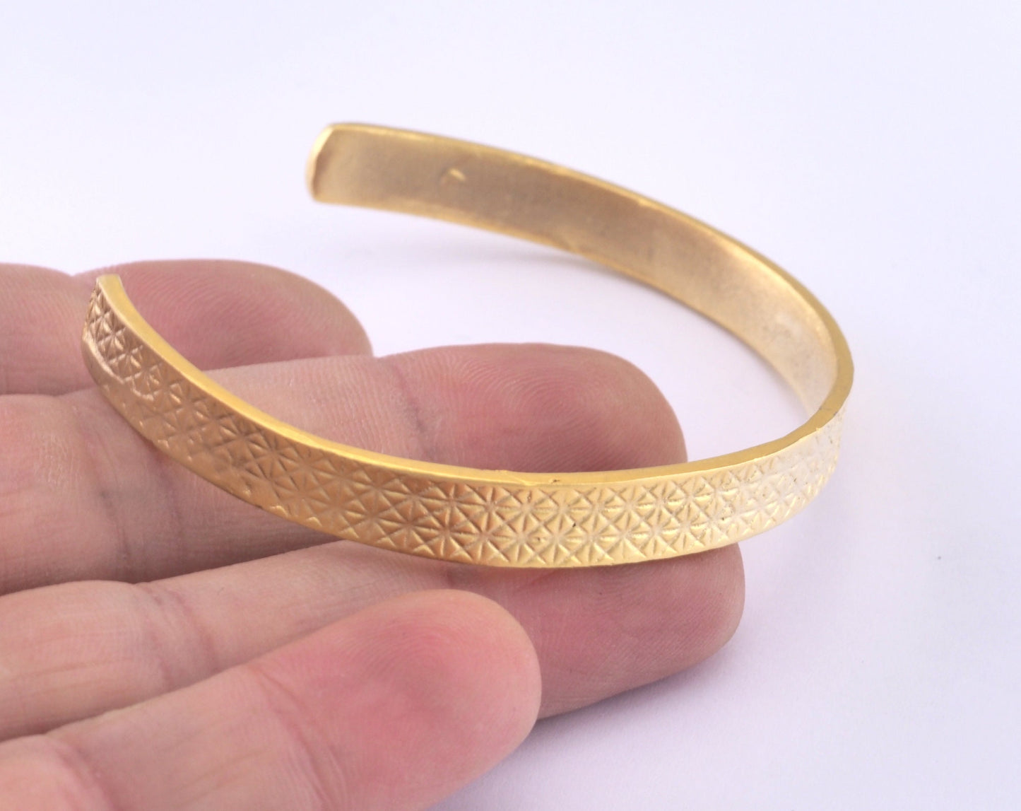 Swirl Bracelet Matte Gold Plated Brass 1 pc. (57mm inner size - Adjustable ) OZ2974