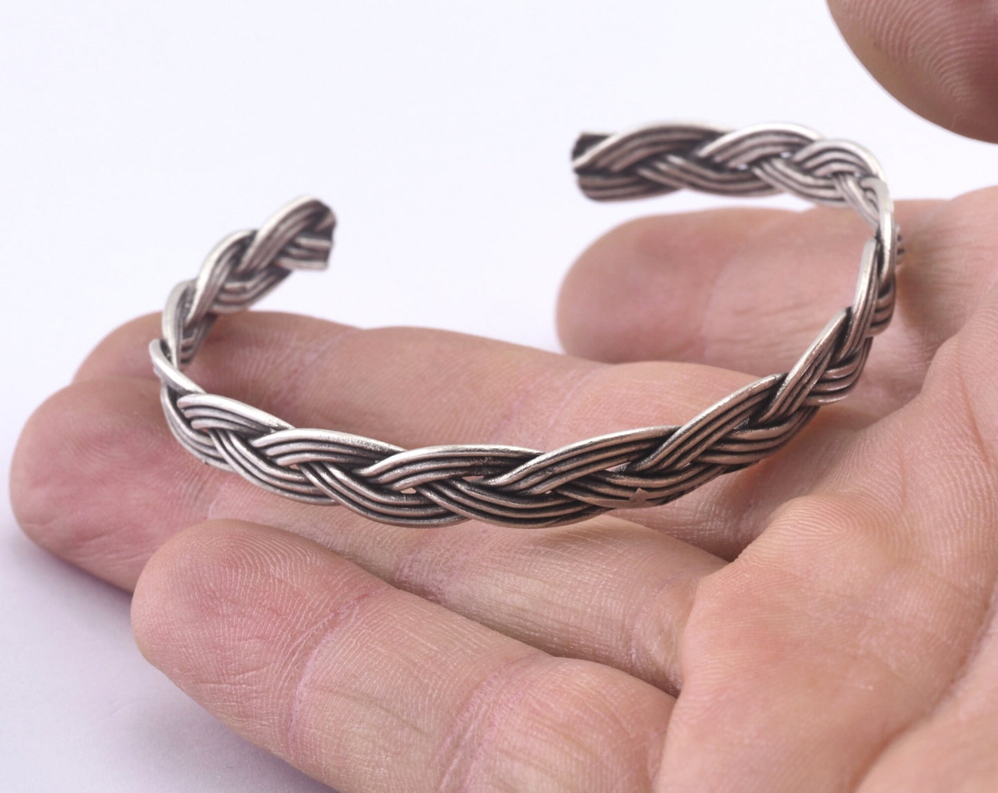 Swirl Bracelet Antique Silver Plated Brass (57mm inner size - Adjustable ) OZ2973