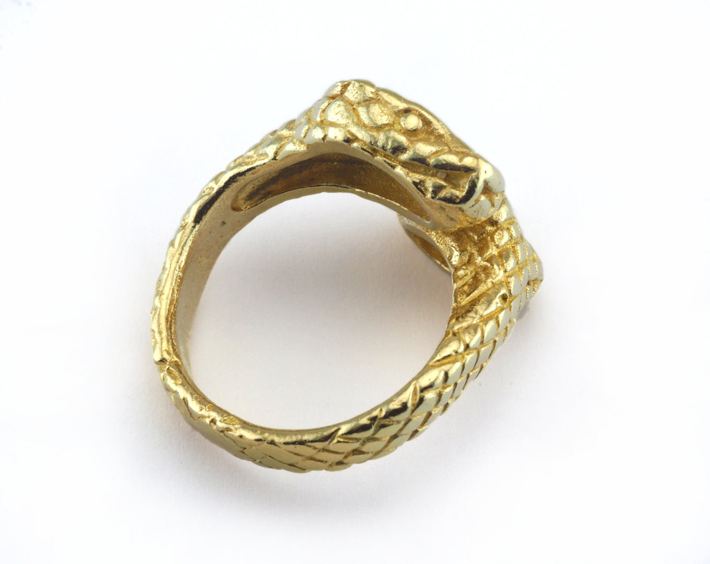 Snake Ring Adjustable Raw Brass (18mm 8US inner size) Oz3190