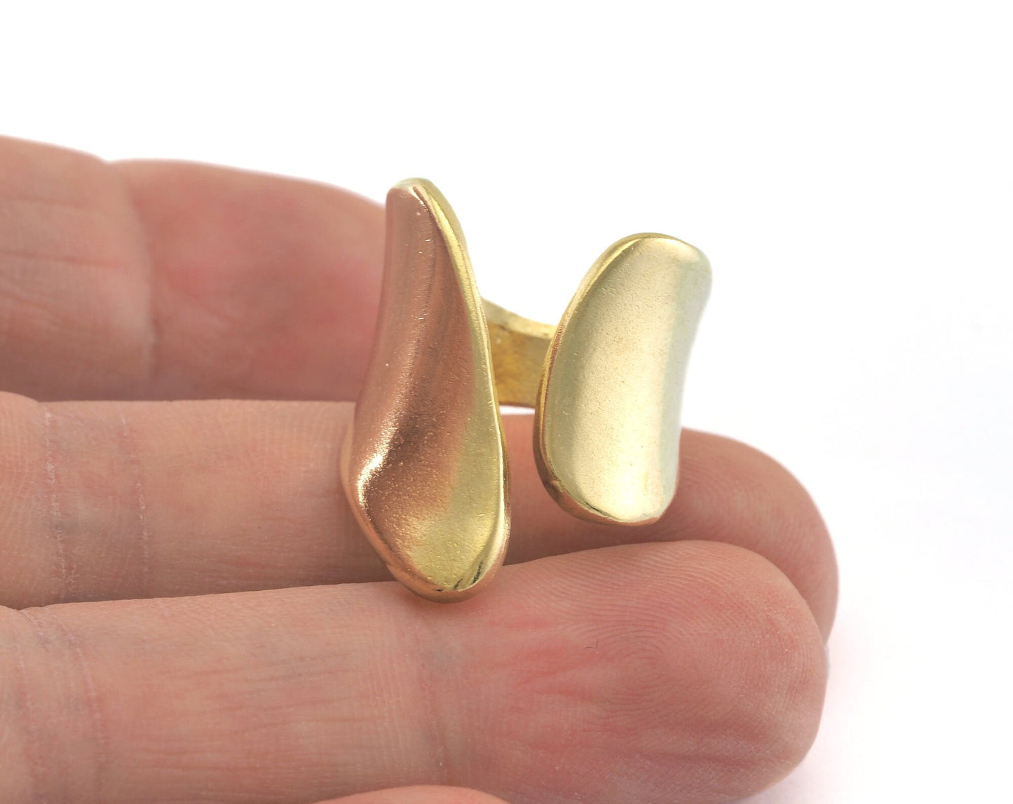 Adjustable Ring Raw Brass 28mm (16.5mm 6US inner size) OZ746
