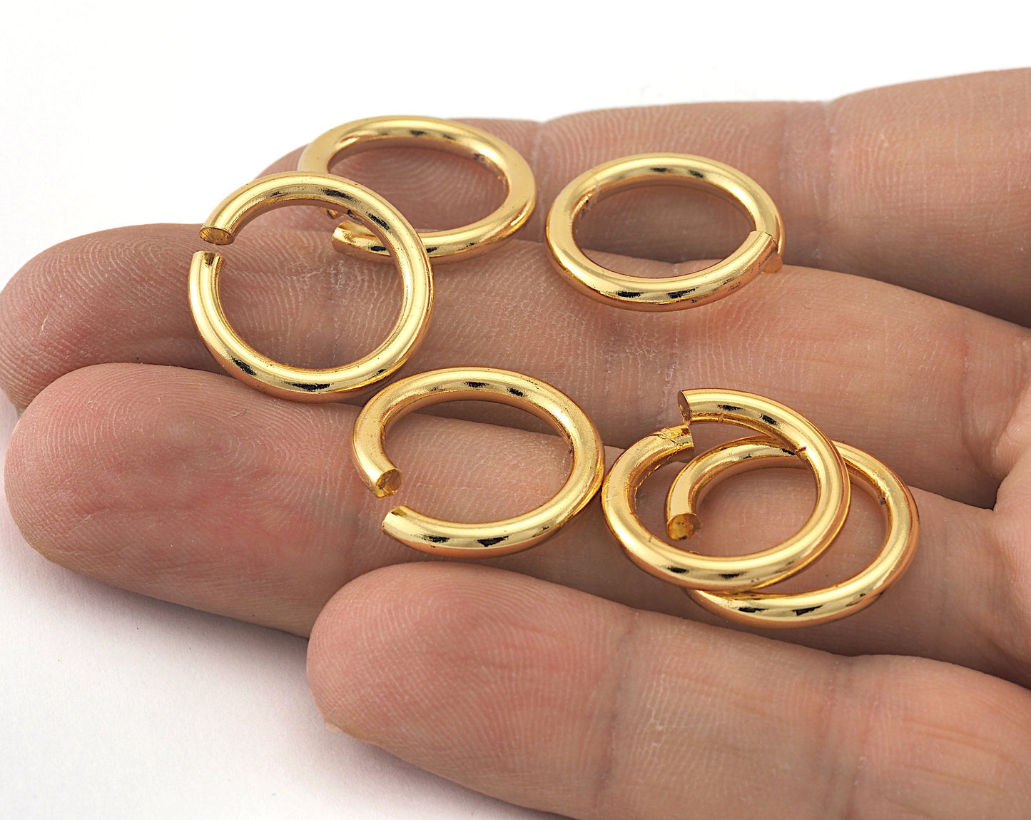 Open jump ring Aprx. 18mm 10 gauge( 2.5mm )US 1 3/4 Gold Plated brass jump ring 1810JR-84 1517