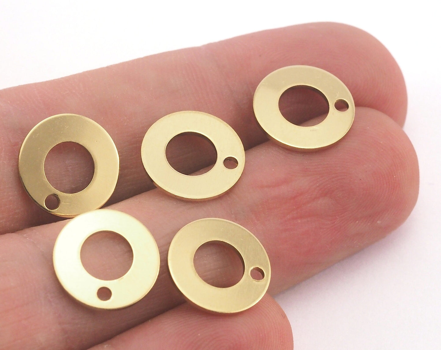 Middle Hole Round Disc 12mm Stamping blank tag shape Raw Brass OZ3043-52