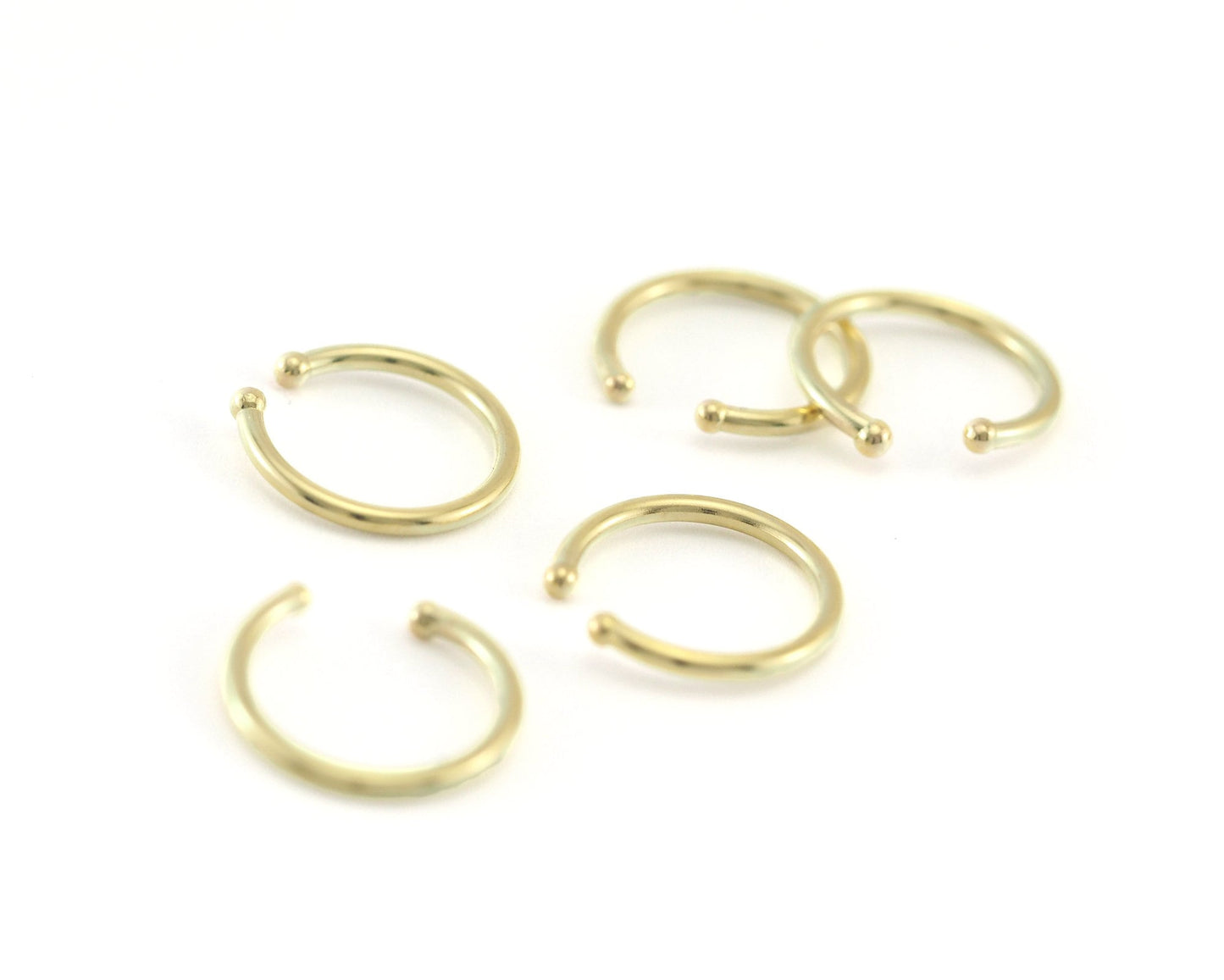 Brass Ear cuff Septum Ring, Nose Rings, 15mm Findings Charms 466