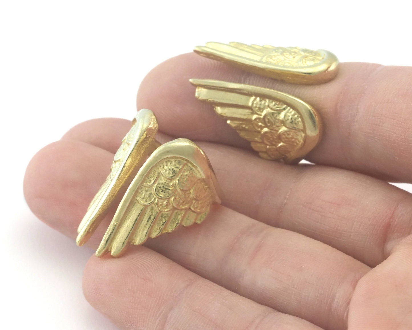 Wings Adjustable Statement Ring Raw brass (6 - 8 US inner size Adjustable ) Oz4286