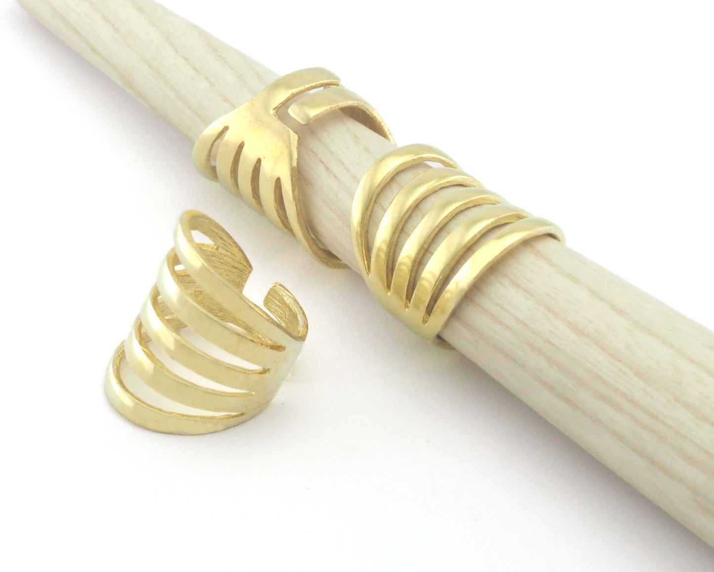 Statement Adjustable Band Ring Raw brass (5 - 9US inner size) Oz4326