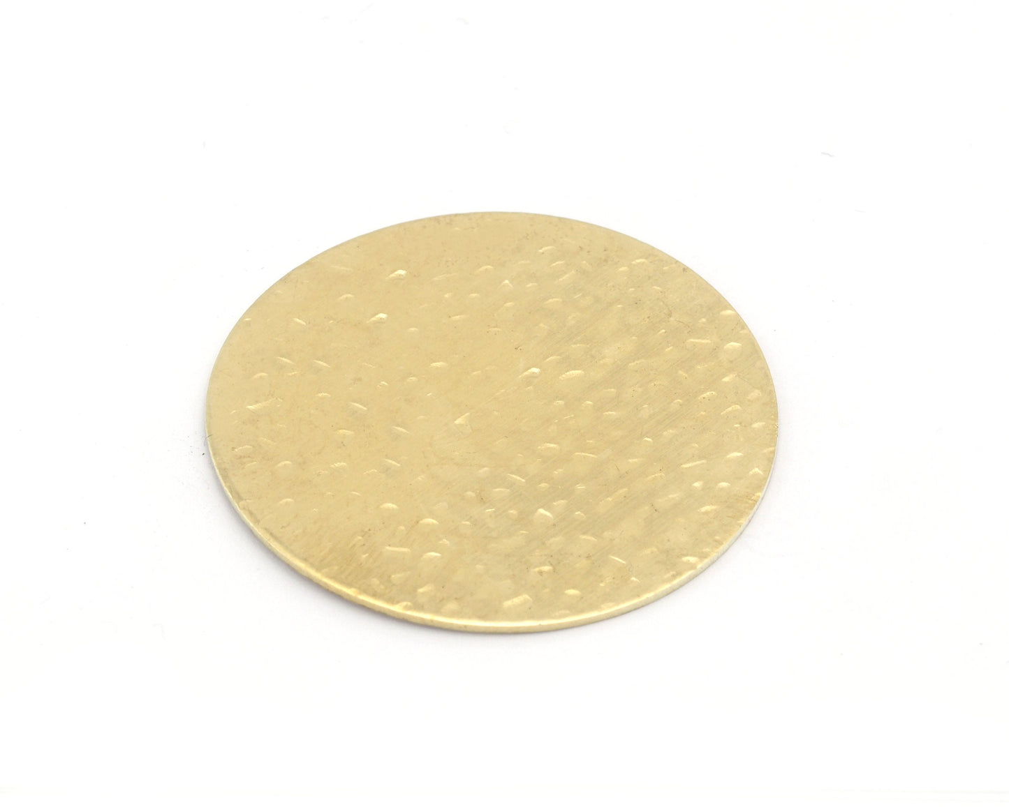 Round Circle Disc Tag Stamping Charms Raw Brass -Hammered Brass - Brushed Brass - Raw Copper - Stainless Steel 40mm No hole Findings S21