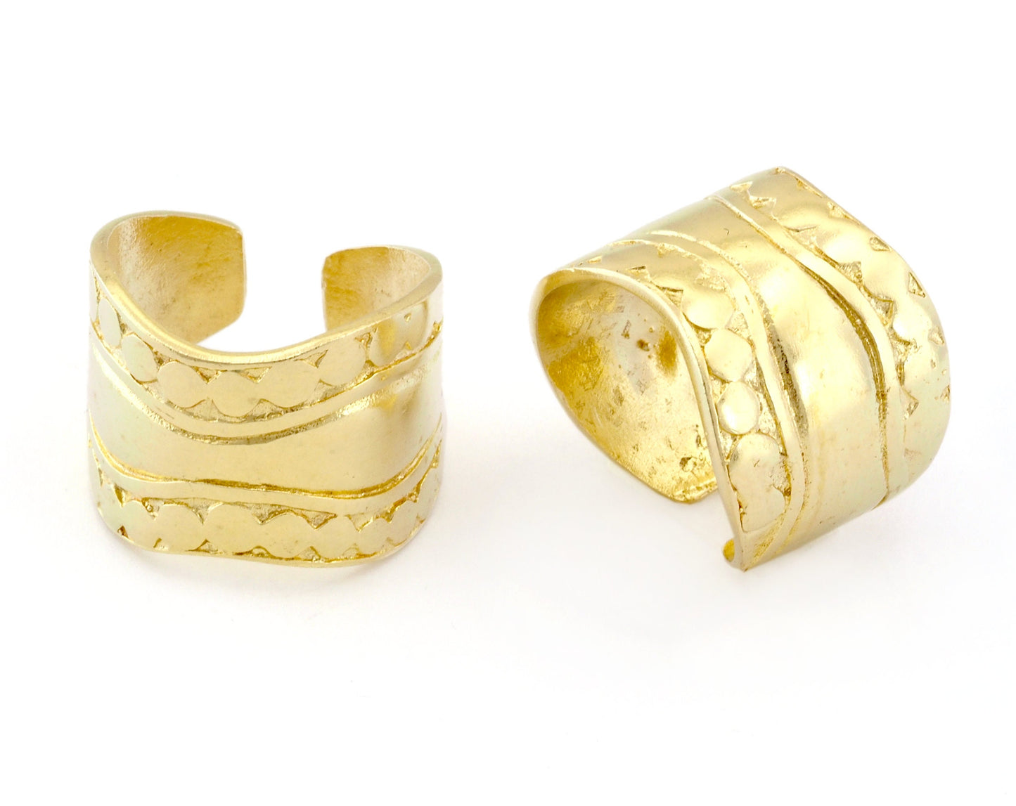 Spoon Adjustable Ring Raw brass - Antique silver plated - Shiny silver plated (16mm 5.5US inner size) OZ2674