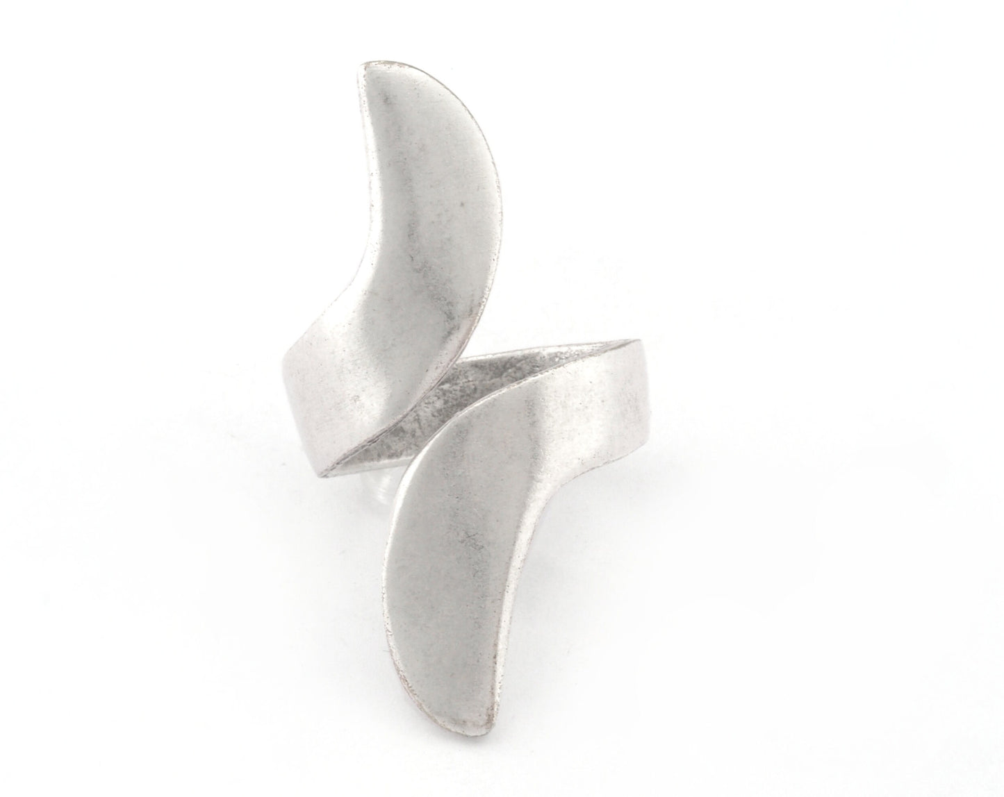 Wrap Adjustable brass Antique silver Plated (19.5mm 9.5US inner size) Oz2982 ring22