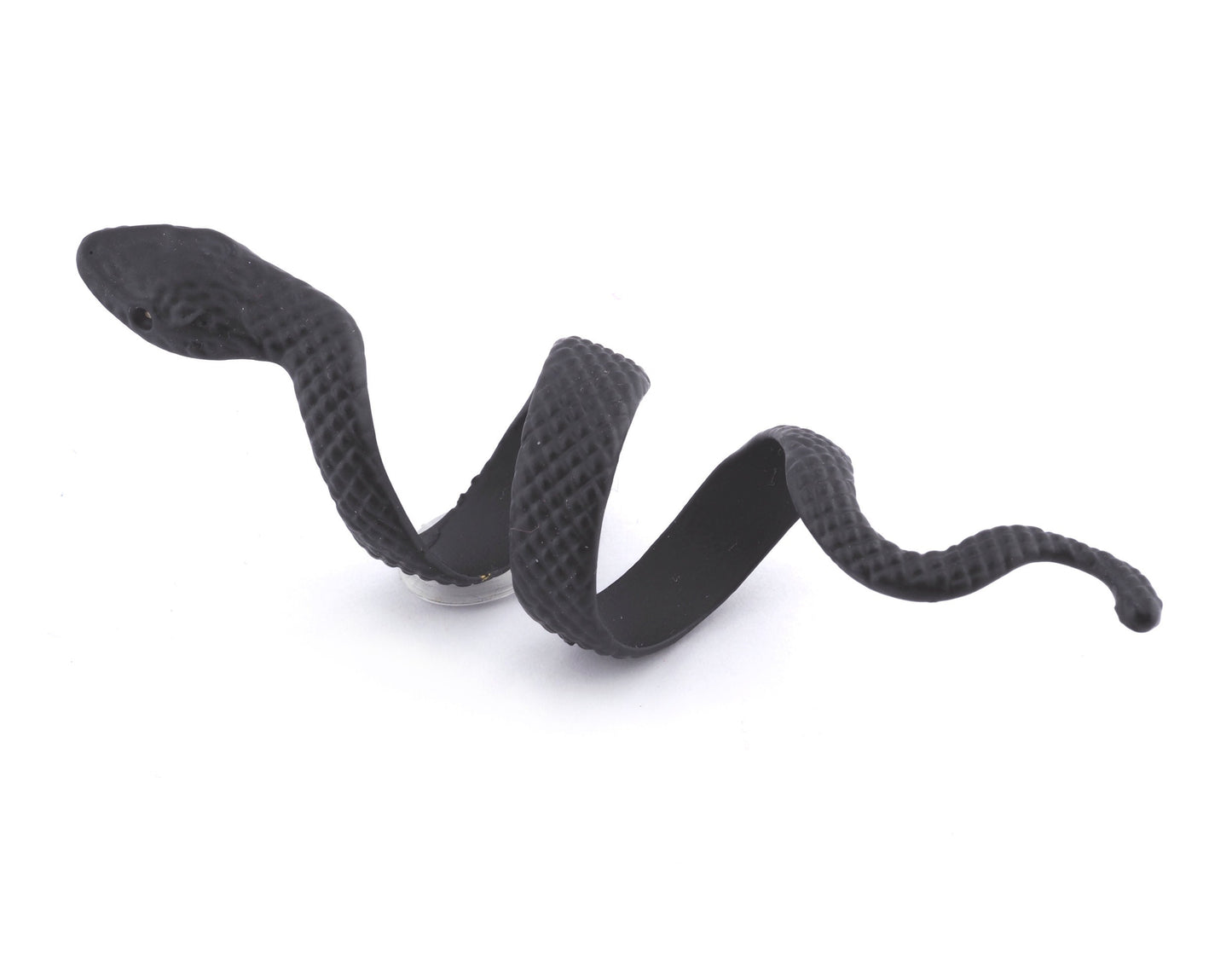 Snake Ring Wrap Adjustable Black Painted Brass (18mm - 20mm 8US - 10US inner size) 4001