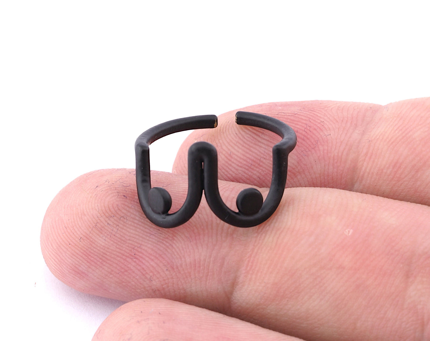 Boobs Ring Adjustable Brass Black Painted 4619