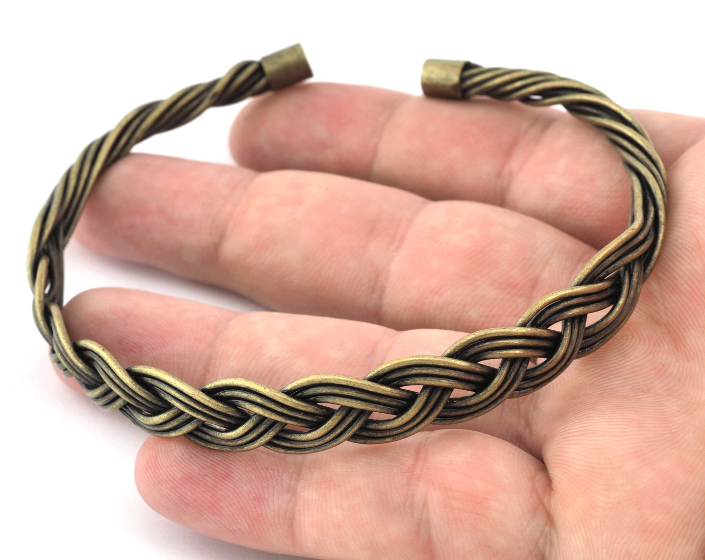 Knotwork Arm Band, Celtic, Antique Silver Plated , Antique Bronze Plated Brass S288