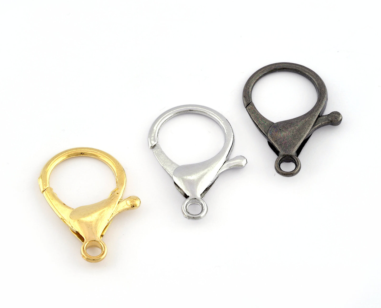 Trigger Lobster Claw Clasps Gold tone - Silver Tone Alloy - Gunmetal 30x20mm 5335