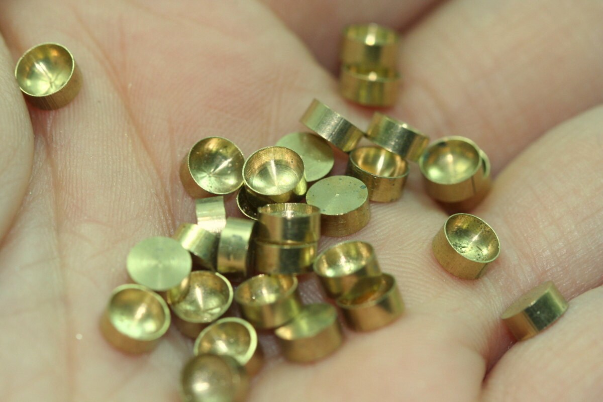 250 pcs Raw Brass 5mm Pendant finding Setting 1544