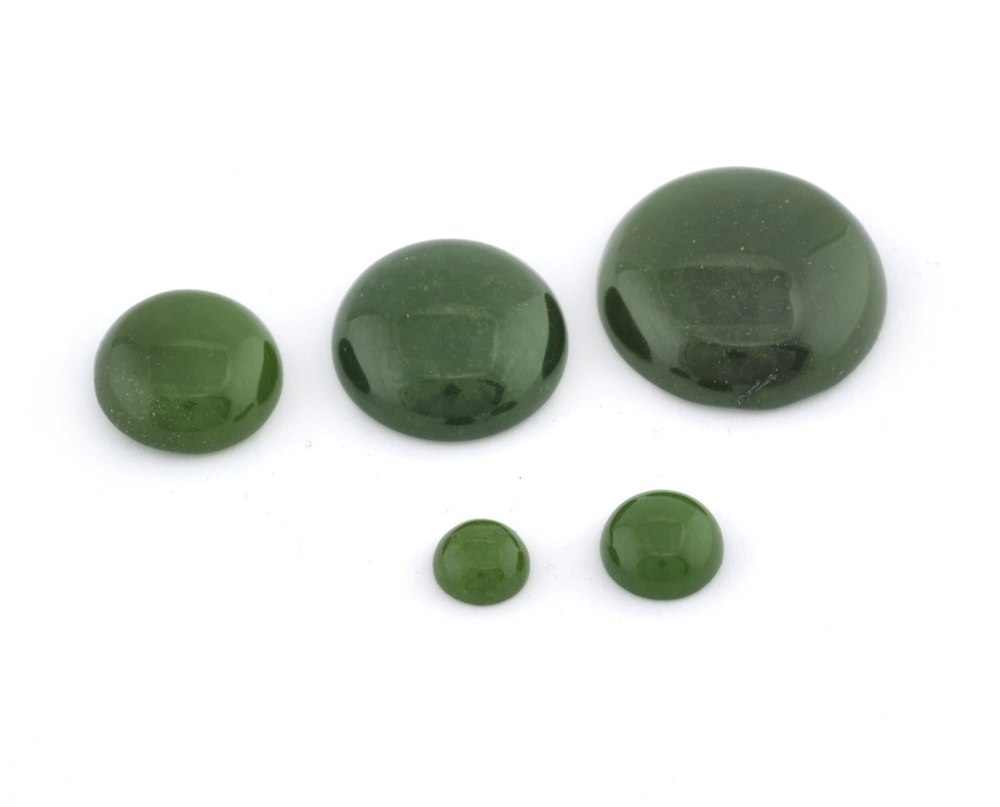 Dark Green Round Dome Cabochon quartz Dyed Flat Back Cab37-5