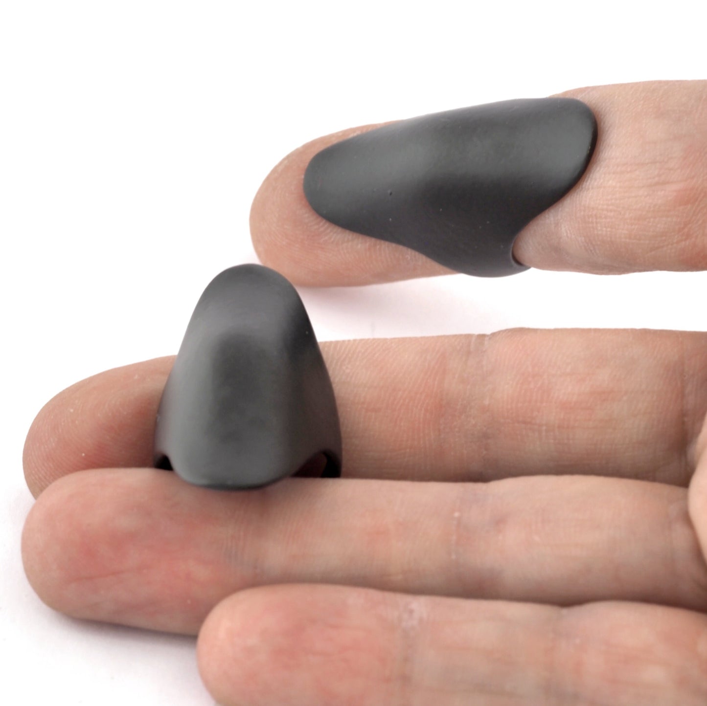 Long Domed Adjustable Ring Black Painted brass (16.5mm 6US inner size ) 4193