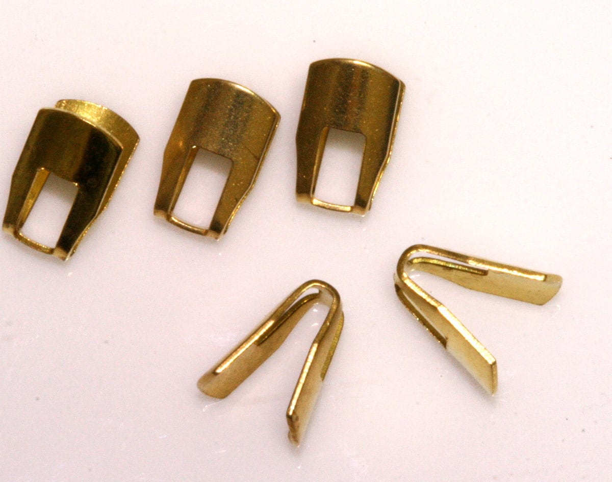 snake mesh chain end caps 25 pcs raw brass flat snake mesh chain end caps 5mm, end caps 1110