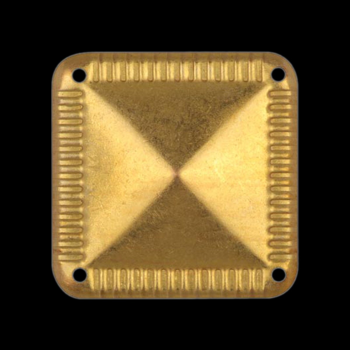 15 pcs raw brass square 27x27 mm raw brass 4 hole square raw brass charms ,raw brass findings 477R-39