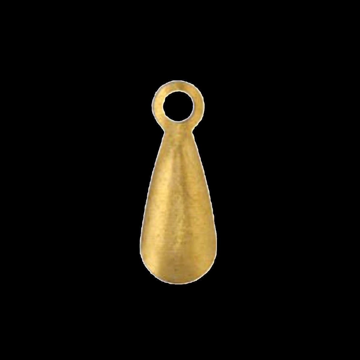 400 pcs 12x5mm raw brass drop shape one loop raw brass charms ,raw brass findings 491-48 tmlp