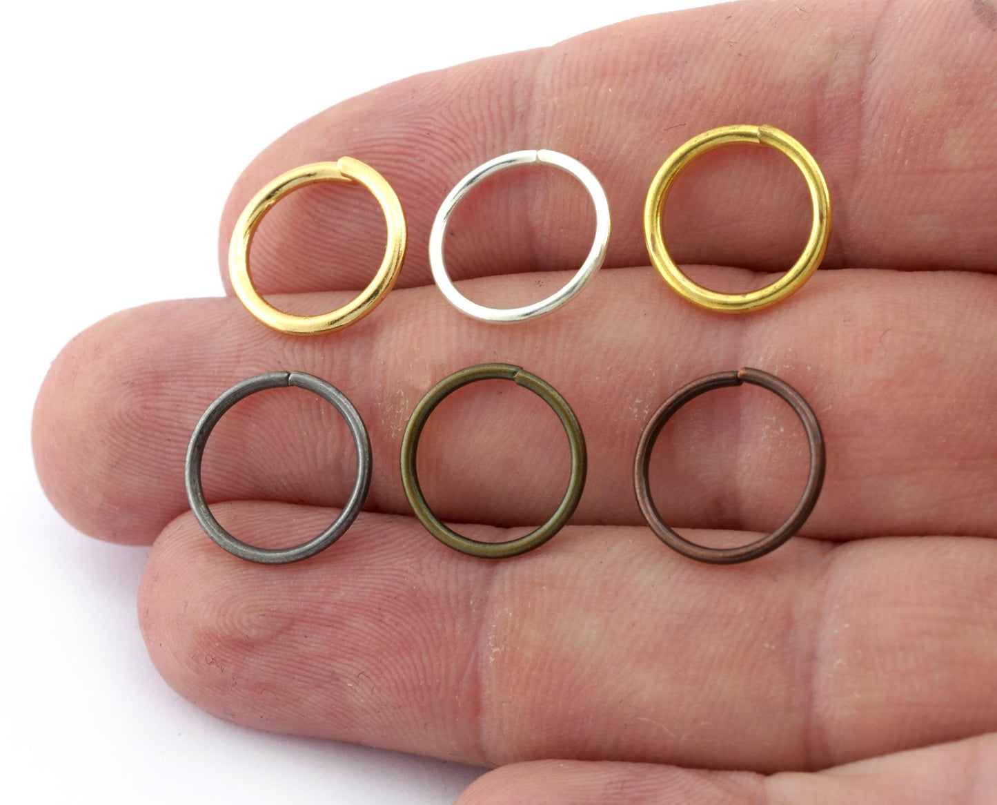 Open jump ring 100 pcs 14mm 15 gauge( 1,5mm ) raw brass (varnish) jumpring 1415JV-60 1177 V