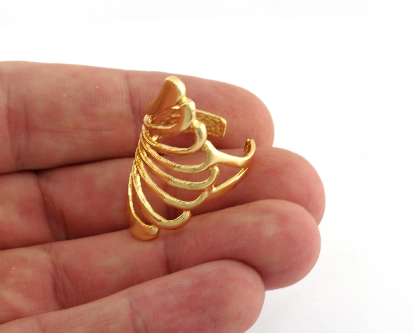 Feather Wing Ring Raw brass - Antique silver plated - Shiny Gold - Shiny Silver plated Brass (6-9US Adjustable size) 4204