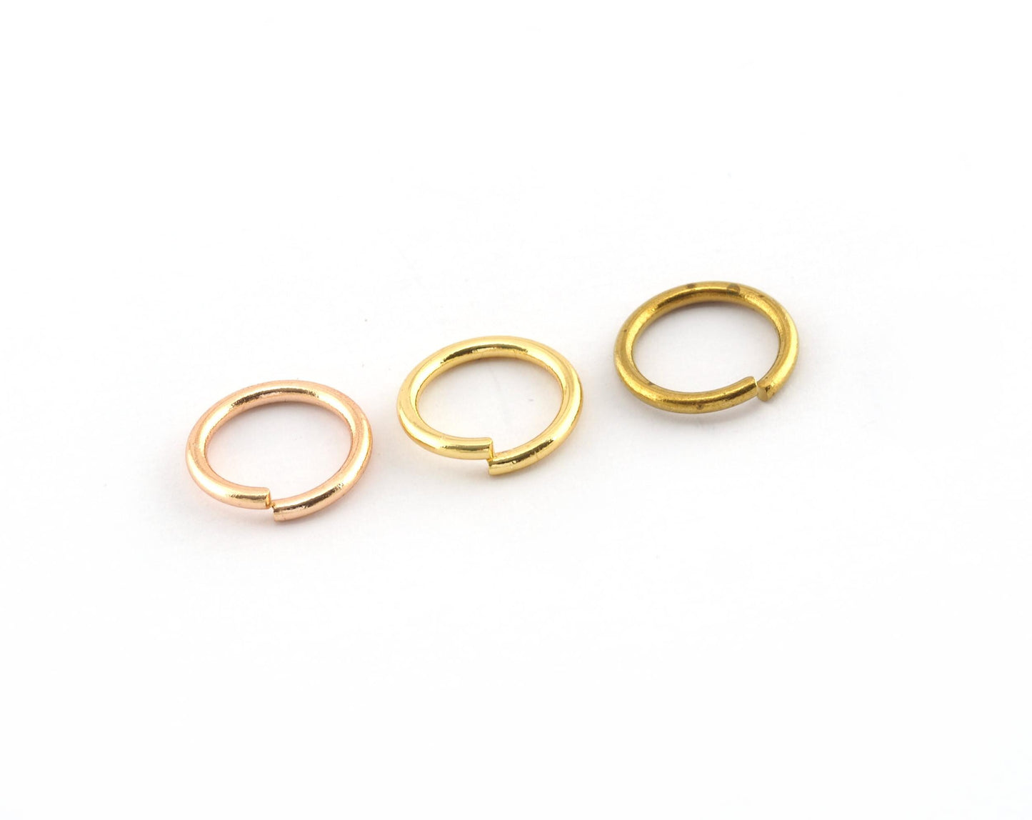 Open jump ring hoops findings 13mm (Wire thickness 1.5mm ) raw brass Rose gold or shiny gold plated jumpring 2355-60