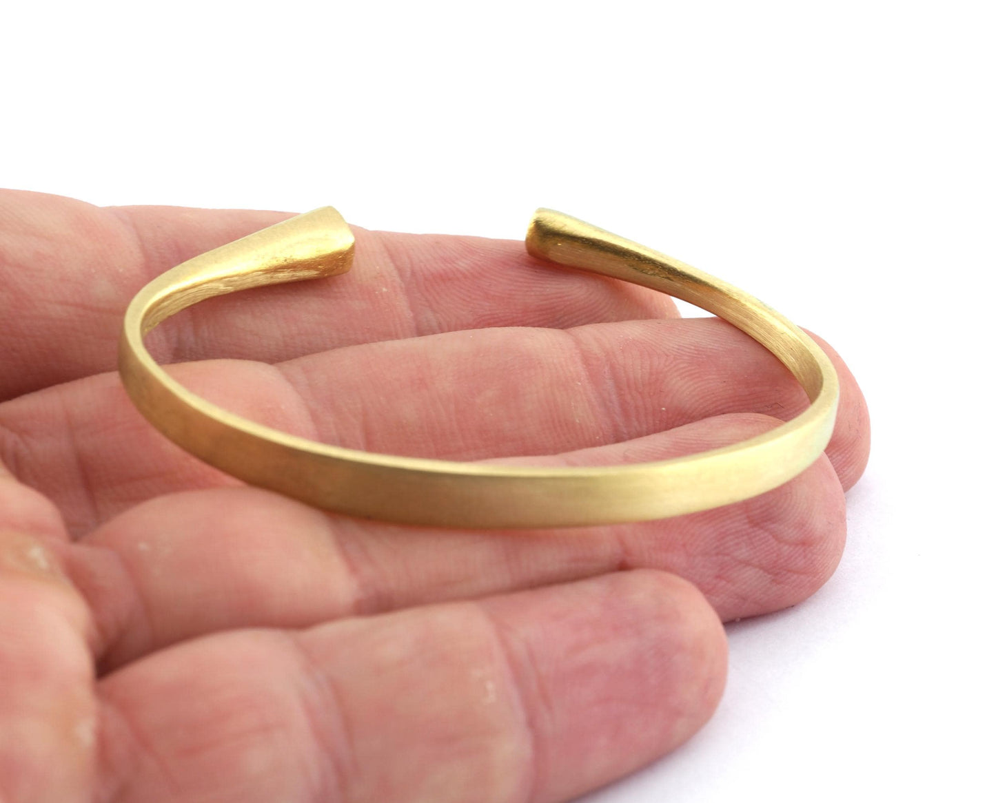 Flat Plain Bracelet , Bracelet Base Blank Raw Brass Antique Silver Shiny Silver Shiny Gold Plated Solid Brass (60mm size - Adjustable ) 5571