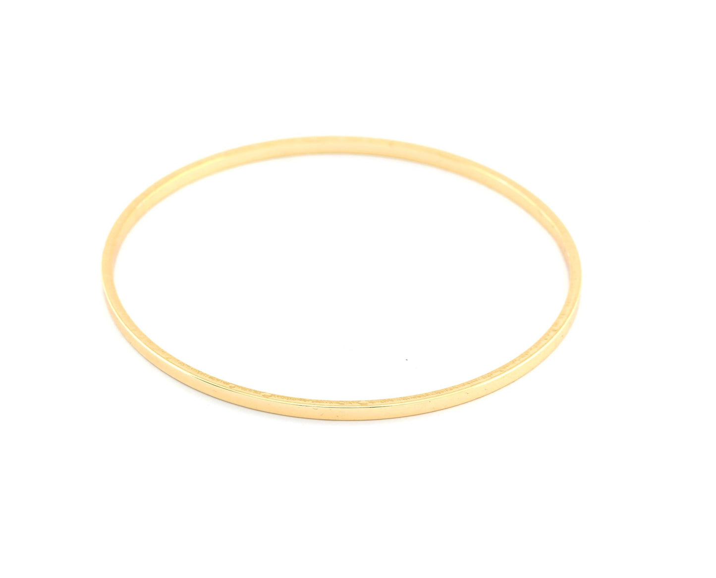 Modern minimal hoop bracelet Base, Shiny Gold tone (60mm inside) 5577 GT