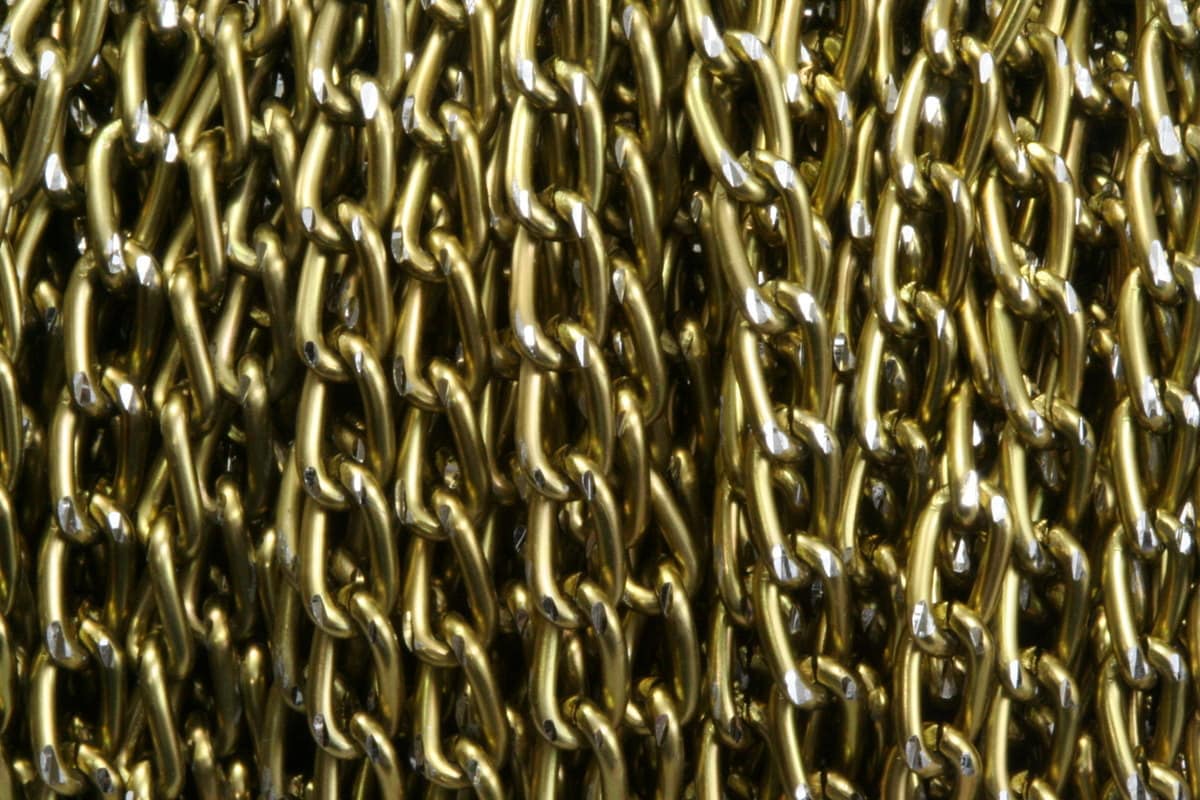 Aluminum Sparkle Bright Faceted Curb Chain 10 mt 33 feet 3.5x6mm Antique Yellow anodized z080