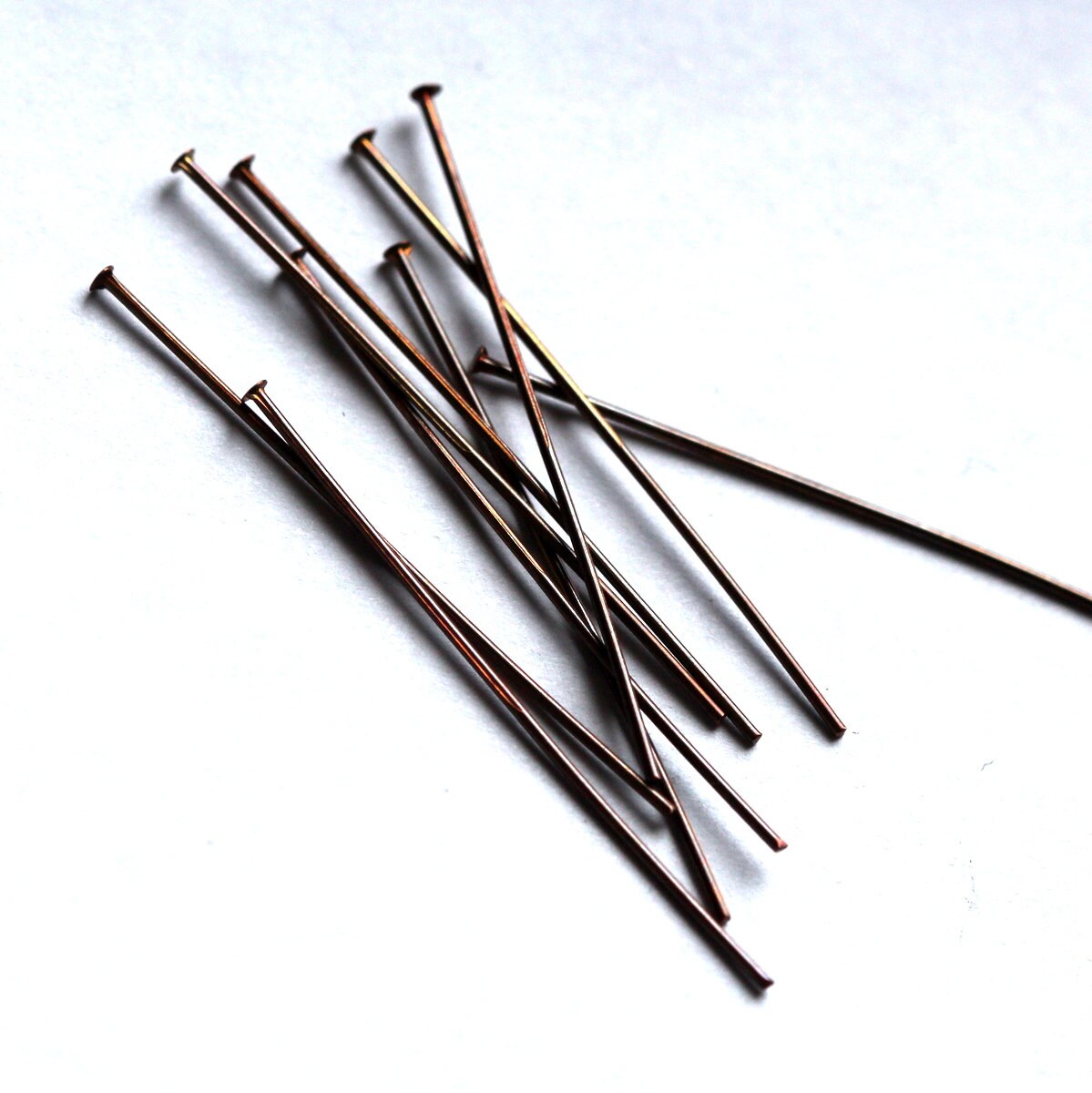 brass head pin 100 pcs 50mm 2" 20 gauge( 0,80mm ) antique copper tone HC5020-27