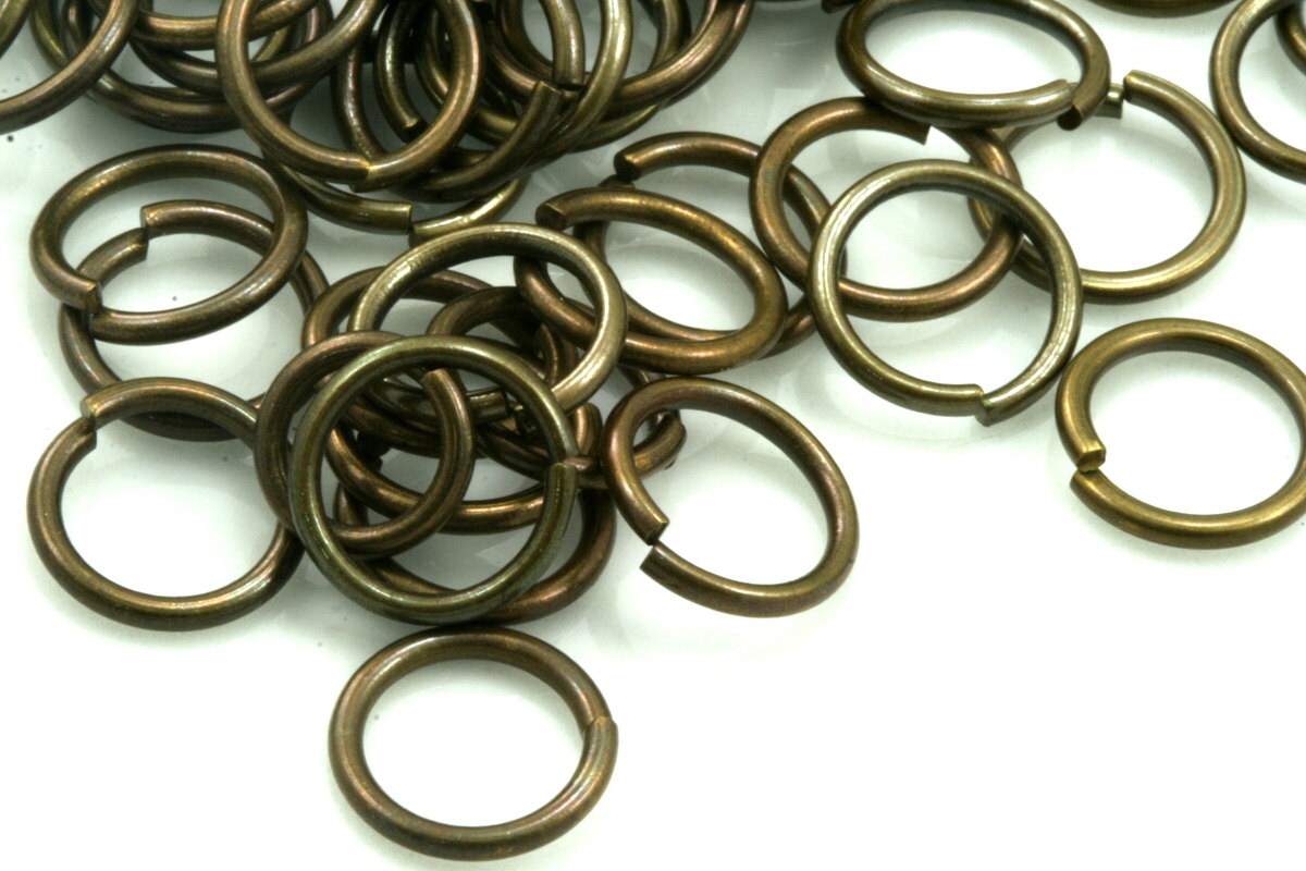 Open jump ring 9mm 20 gauge( 0,8mm ) antique brass jumpring 920JA-12,5 1167AB