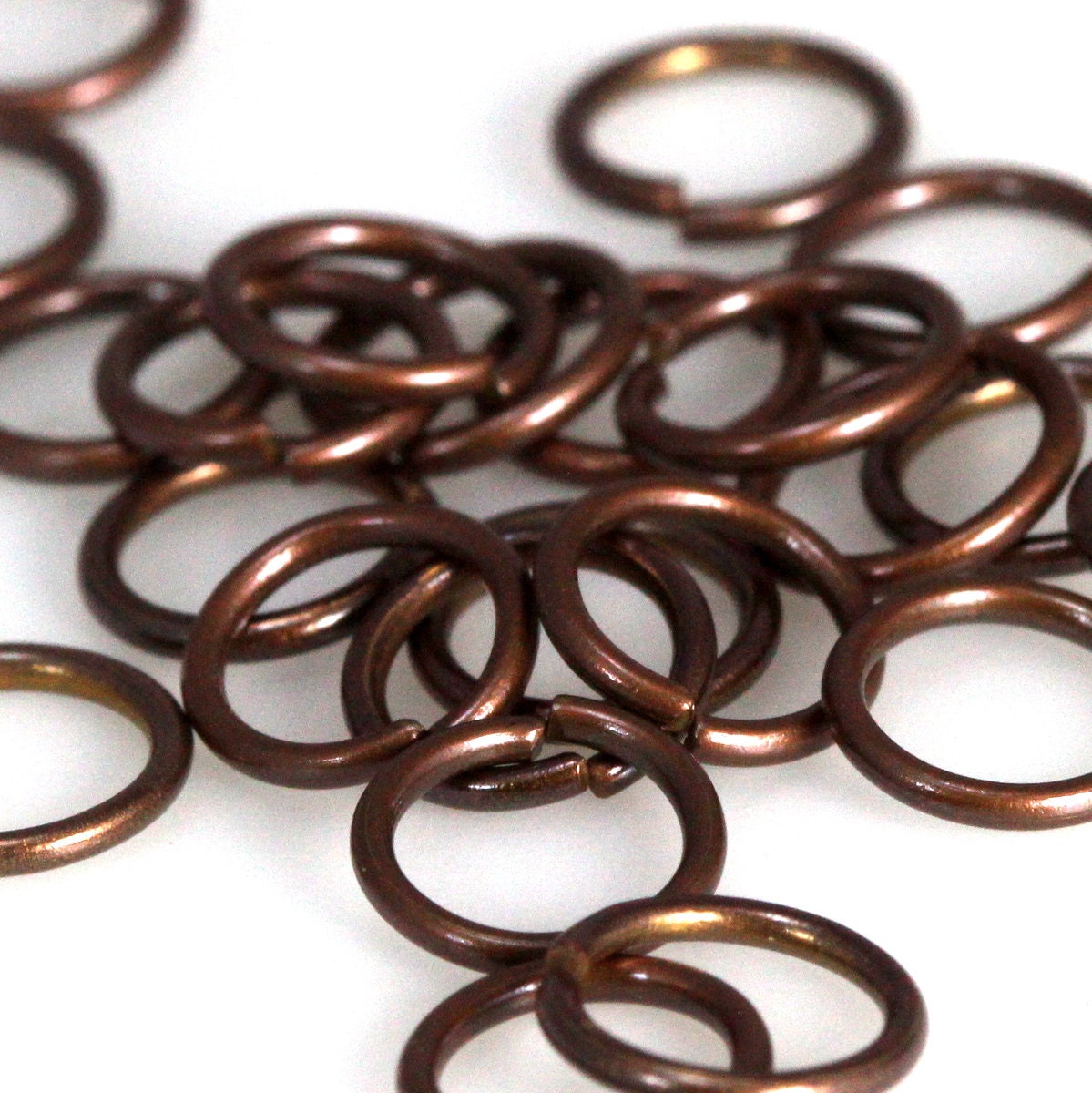 Open jump ring 10mm 18 gauge( 1mm ) antique copper tone brass jumpring 1018JC-26 1168AC