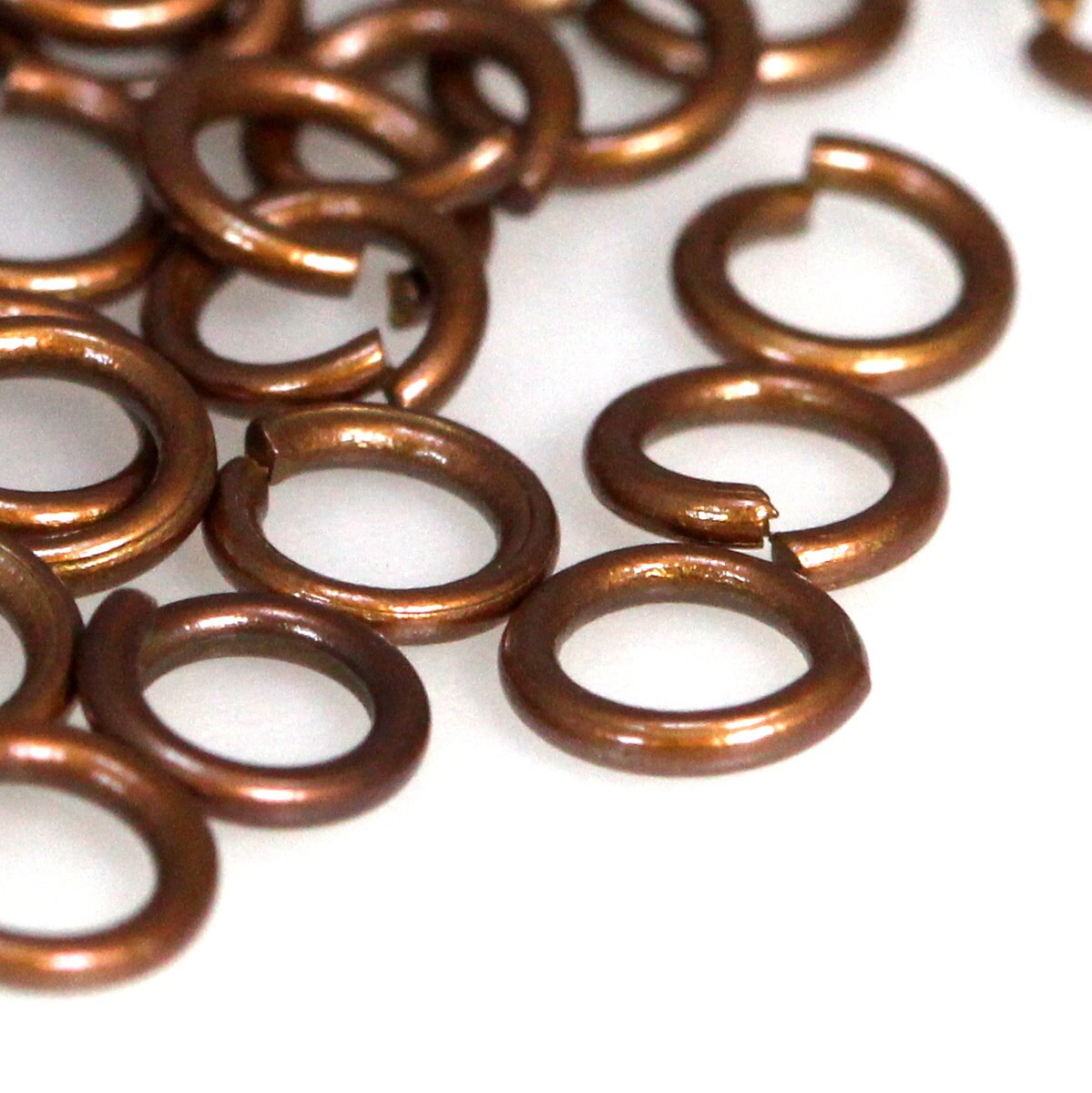 Open jump ring 6mm 18 gauge( 1mm ) antique copper tone jumpring 618JC-17 1160AC