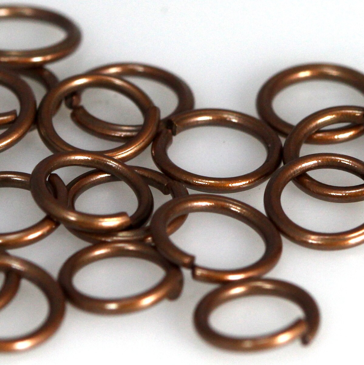 Open jump ring 8mm 20 gauge( 0,8mm ) antique copper tone brass jumpring 820JC-11 1163AC