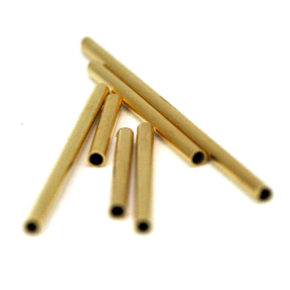 Brass round tube 15 pcs 3x40mm ( 2,6mm hole) gold plated OZ1333G-40