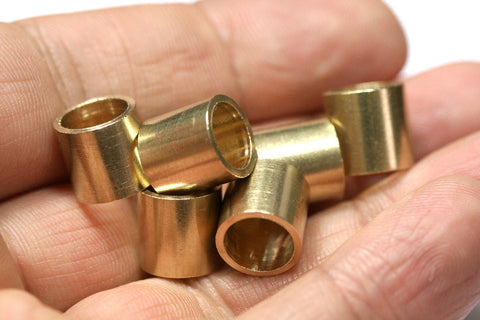 Raw brass Tube 10x10mm  (hole 8mm) bab8 1726