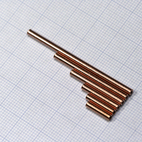 raw copper tube 2.5x17mm (hole 1.25mm ) 1390-17 18