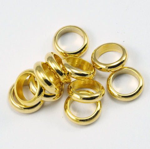 Circle Links, Seamless Ring Circle Connectors for Jewelry Making 9.8x3mm inner 7mm gold plated bab7 1558