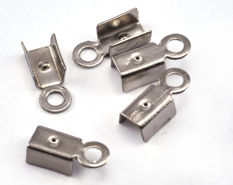 fold over cord end tips nickel plated brass findings leather crimps end tip (3mm) CSS4N-11 1916