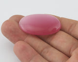 30x40mm Pink Synthetic Cats Eye Glass Cabochon cab25-04