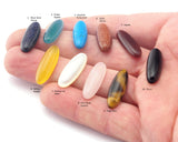 Marquise Oval Cabochons Stones Gemstones 8x22mm Calibrate Flat Back for bezel settings Cab1