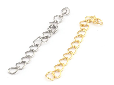 Chain Extender chain cable chain Nickel Free Silver Tone, Gold Tone Findings 50x3.5mm 4887