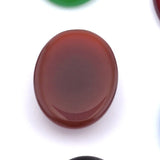 Glass 18x25mm Red Czech Oval Flat Back Cabochons  CAB117-8