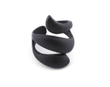 Snake Adjustable Ring Organic Shape Black Painted brass (6 - 9US inner size ) 4345