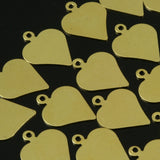 Heart shape cabochon tag stamp tag Raw Brass 13x16mm Charms ,Findings 820AC-46
