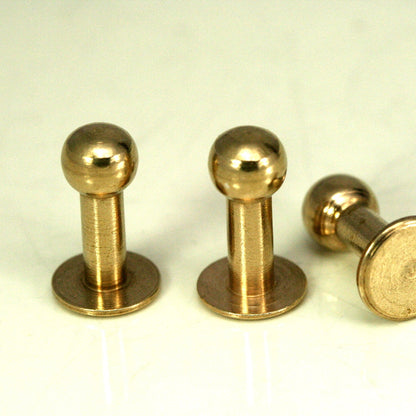 6 pcs 17x10mm Raw Brass Studs, Cufflink, studs, shirt collar tuxedo stud, 1349R